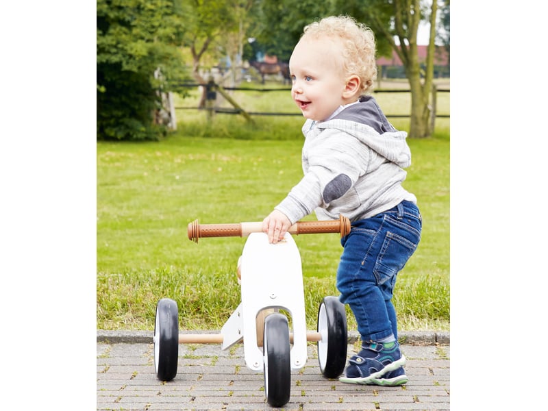  Tricycle en bois charlie en bois de bouleau blanc naturel 239424 - Conforama B
