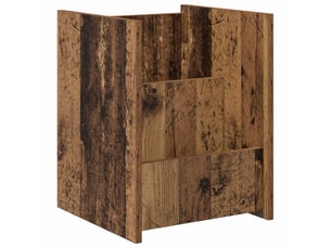 Étagère à magazines, porte-revues avec étagère bois ancien 35 x 35 x 45 cm cf41163
