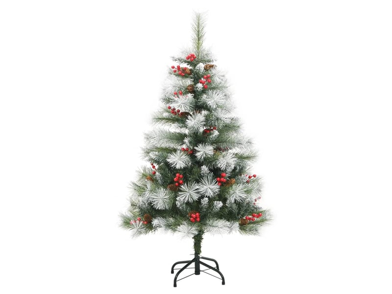  Sapin de noël artificiel, arbre de noël avec pommes de pin et baies 150 cm shl4583  - Conforama A