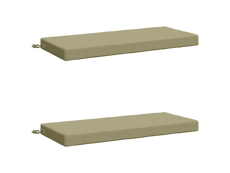 Lot de 2 coussins de banc, coussins d'assise soest 100 % polyester vert clair cf57552 - Conforama B
