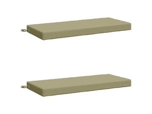 Lot de 2 coussins de banc, coussins d'assise soest 100 % polyester vert clair cf57552