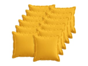 Lot de 12 coussins, coussins décoratifs houten jaune clair lin synthétique cf56466