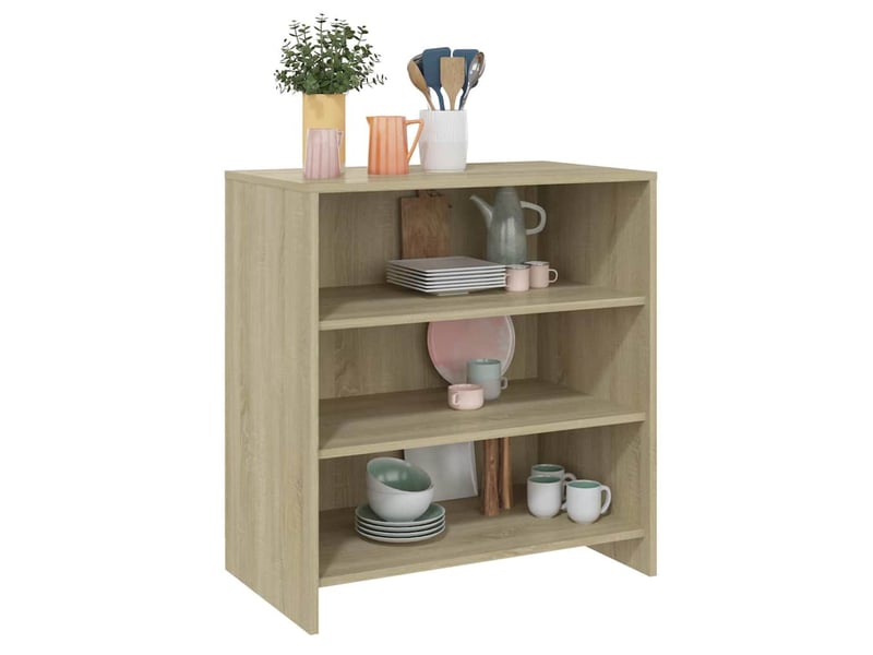  Buffet - bahut - meuble de rangement chêne sonoma 70x40,5x75 cm bois d'ingénierie  - Conforama D
