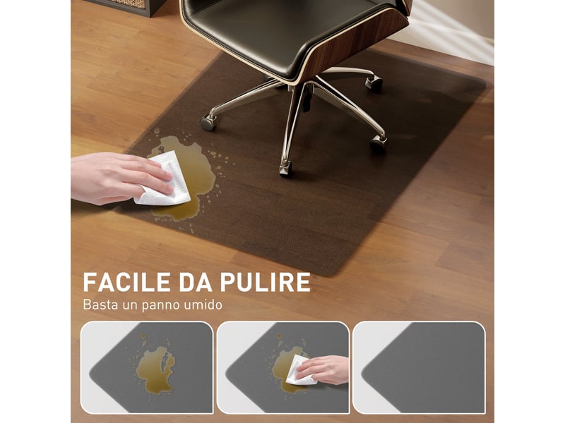  Protection de sol en plastique noir transparent 120 x 90 cm pour chaises de bureau  - Conforama E