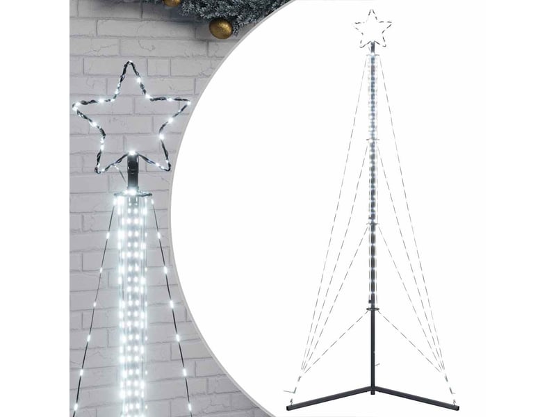 Sapin de noël - arbre de noël à led 483 led blanc froid 240 cm - Conforama A
