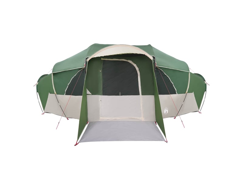 Tente de camping, tente familiale avec auvent imperméable 10 personne vert shl58285 - Conforama E