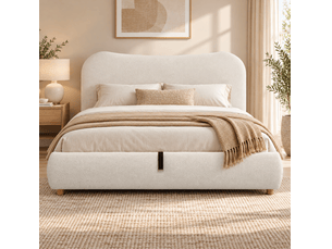Lit coffre 180x200 cm REDOM coloris blanc