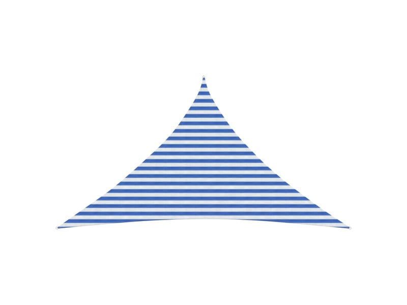 Voile d'ombre - voile d'ombrage - voile parasol 3,5 x 3,5 x 4,9 m hdpe triangulaire bleu et blanc - Conforama B