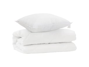 Ensemble de duvet avec oreiller 2 pièces - couette blanc microfibre