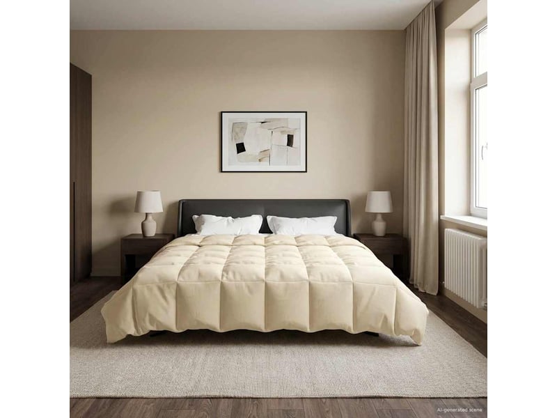  Duvet - couette complet toute l'année 240 x 260 cm 4 saisons crème  - Conforama B