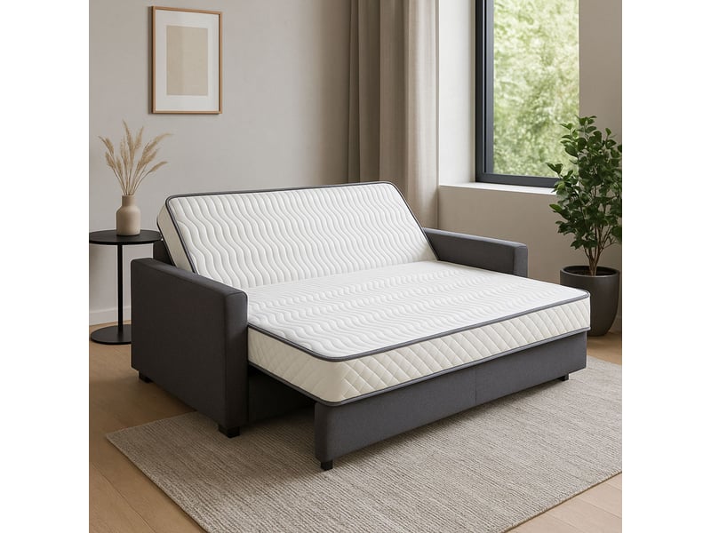 Matelas souple pour tous bz 140x200 x 15 cm + contact avec contact latex sur face hiver - dim assise 60 cm - 5 zones de confort - face été et ame rembourrage 100 % polesther - âme 100 % polyuréthane poli lattex haute résilience - - Conforama B