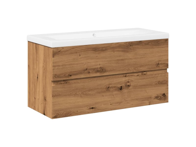 Armoire lavabo avec bassin intégré chêne artisanal shl4036 - Conforama A