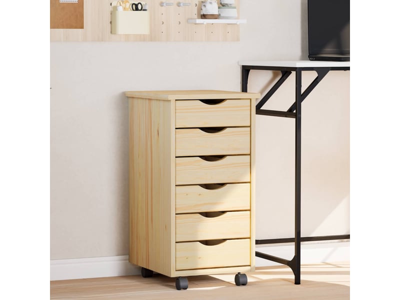  Caisson roulant de bureau avec tiroirs moss 34 x 39 x 65,5 cm  - Conforama B