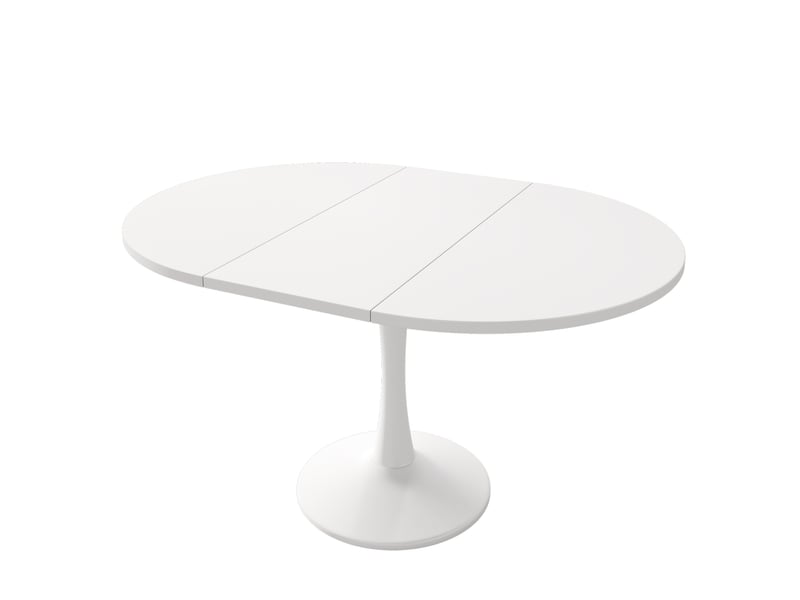  Table extensible ovale blanche 100-140 x 100 cm Fay Lum - Conforama E
