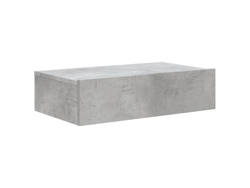  Meuble tv - banc tv - meuble de rangement avec éclairage led gris béton 60x35x15,5 cm  - Conforama C