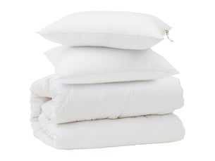 Ensemble de duvet avec oreiller 3 pièces - couette blanc microfibre