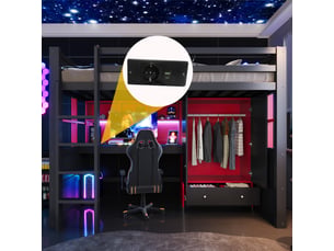 Lit mezzanine 90x200 cm <strong>ARTBEDDING</strong> <strong></strong> coloris bicolore