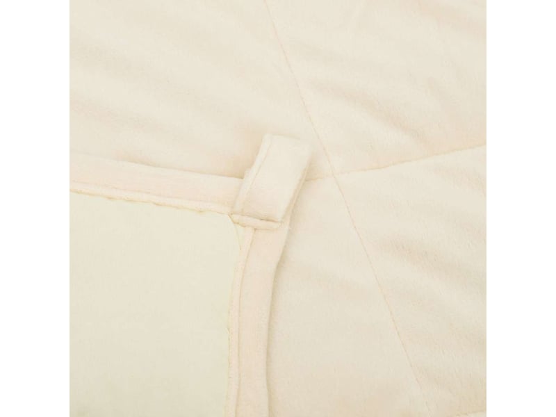 Couverture lestée adulte crème clair 155x220 cm 11 kg tissu shl24067 - Conforama E