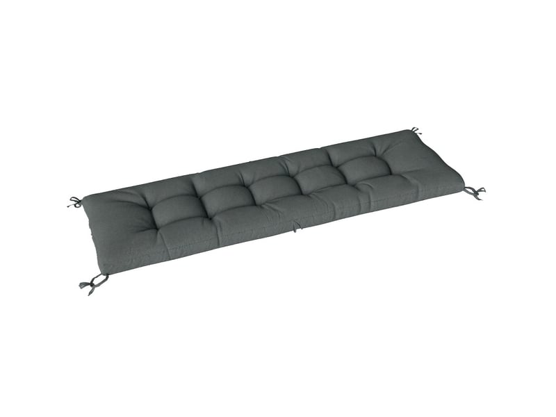  Coussin de chaise longue 198x65x13 cm avec sangles gris foncé  - Conforama A