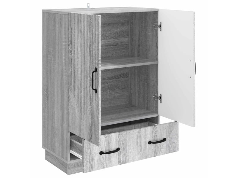 Buffet - bahut - meuble de rangement sonoma gris 66 x 34,5 x 92 cm bois d'ingénierie  - Conforama D