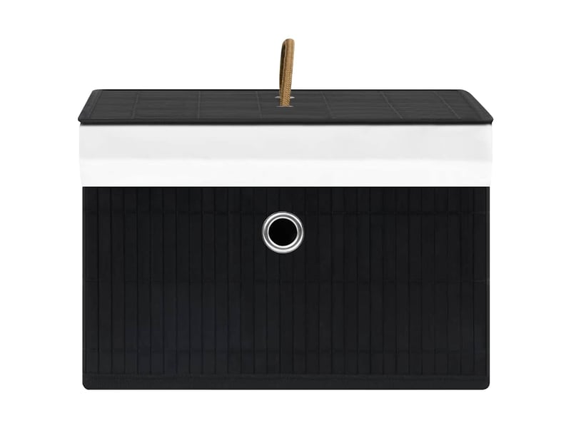  Boîtes de rangement en bambou 4 pcs noir  - Conforama E