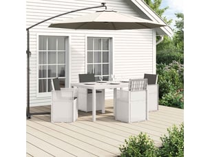 Vidaxl ensemble de salle à manger pour jardin avec coussin 5 pcs pp
