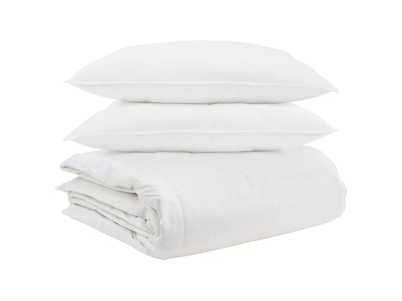 Ensemble de duvet avec oreiller 3 pcs - couette blanc plume de canard - Conforama A