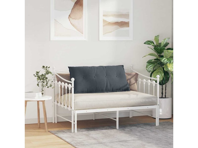 Coussin de dos, coussin de dossier gris foncé 100 x 50 cm tissu en velours côtelé cf54691 - Conforama D