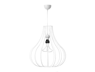 Lampe suspension en métal leonie 50cm blanc