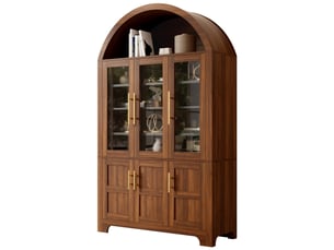 Buffet 6 porte(s) 0 tiroir(s) OKWISH - 110 cm coloris bois foncé