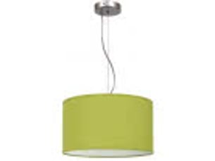Suspension fabrilamp nicole e27 coloris vert ø 30 cm hauteur réglable 25-97 cm
