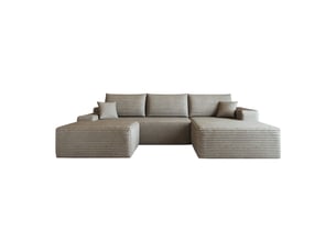 Canapé d’angle en l camel, 270 × 175 × 83 cm, configuration en l avec méridienne, espace de détente généreux, assise accueillante