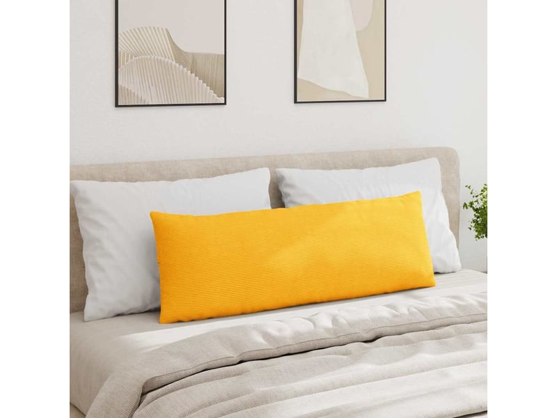 Lot de 2 coussins de canapé, coussins décoratifs jaune clair 120 x 40 cm cf59111 - Conforama D