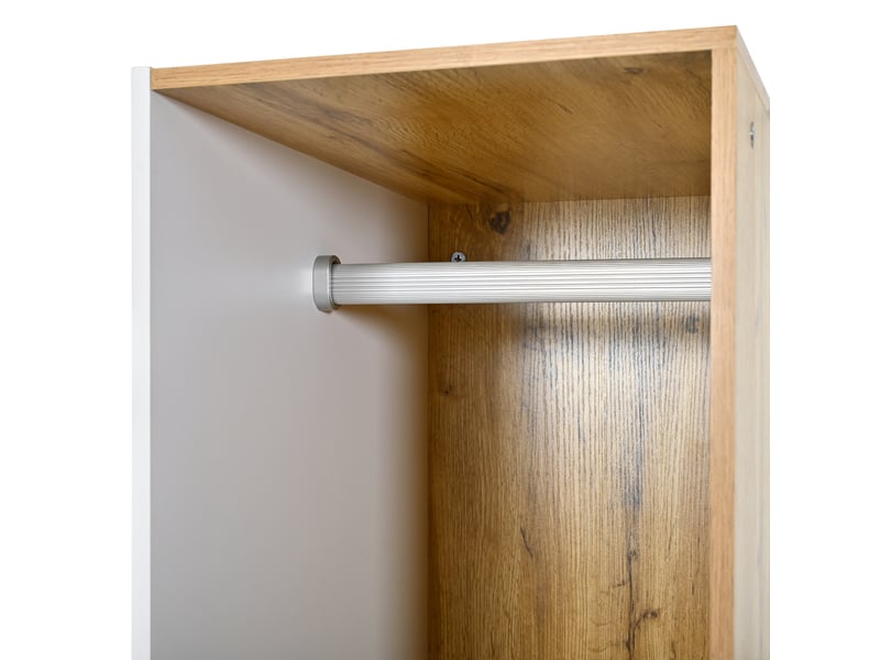  Vestiaire d'entrée avec miroir, penderie et meuble chaussures mdf 127x35x180.5 cm GL4989N - Conforama E