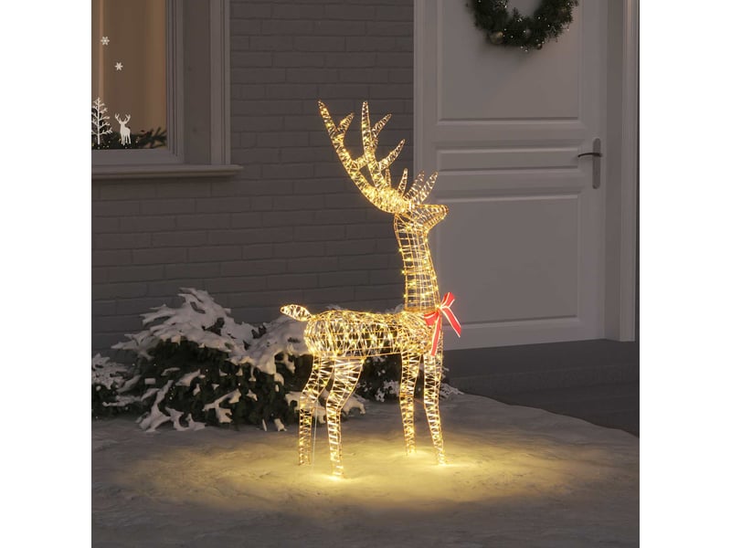  Renne, éclairage de noël, décoration de noël 3d 140 led blanc chaud 128 cm pet cf62040  - Conforama B