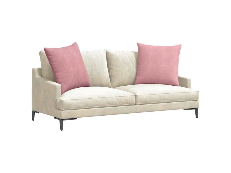  Lot de 2 coussins de canapé, coussins décoratifs rose 80 x 80 cm cf59154  - Conforama C