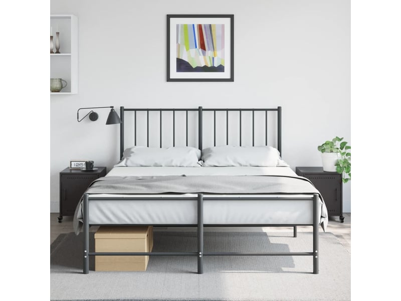  Lot de 2 tables de chevet - cabinet de chevet - table de nuit noir 36x39x43,5 cm acier  - Conforama B