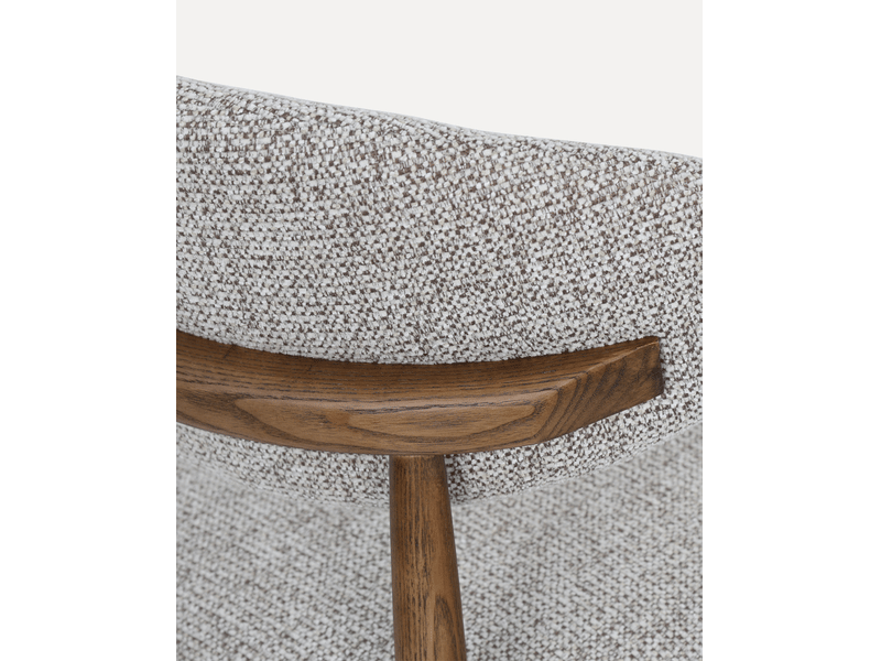  Lot de 2 chaises de salle à manger 54 x 54,5 x 82 cm – noyer et argile – assise rembourrée ergonomique  - Conforama C