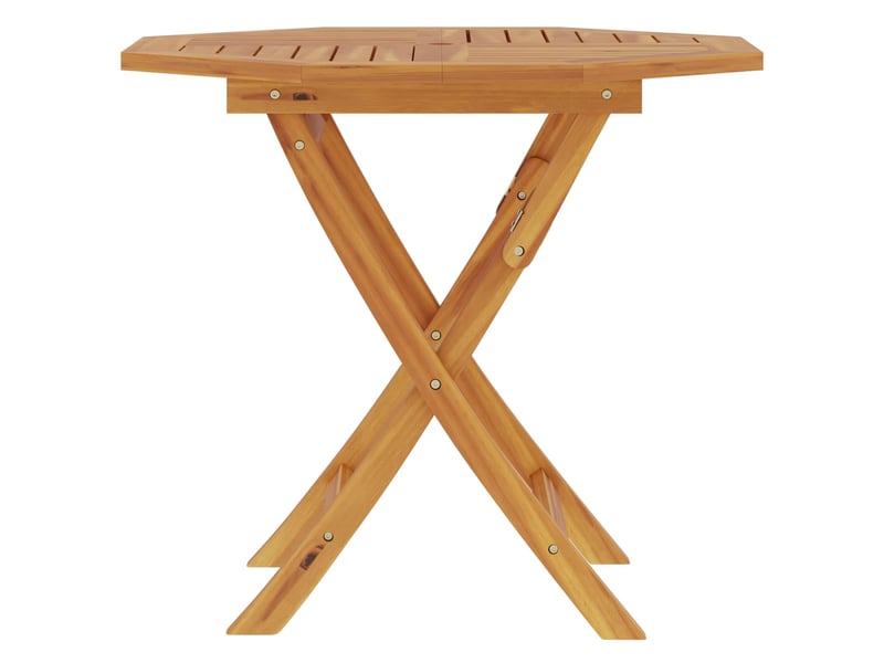  Vidaxl table de jardin pliante naturel 90 x 90 x 75 cm  - Conforama E