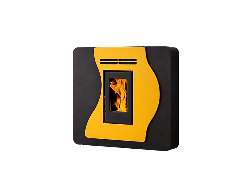  Poêle à granulés étanche corina 6 kw mural - jaune  - Conforama A