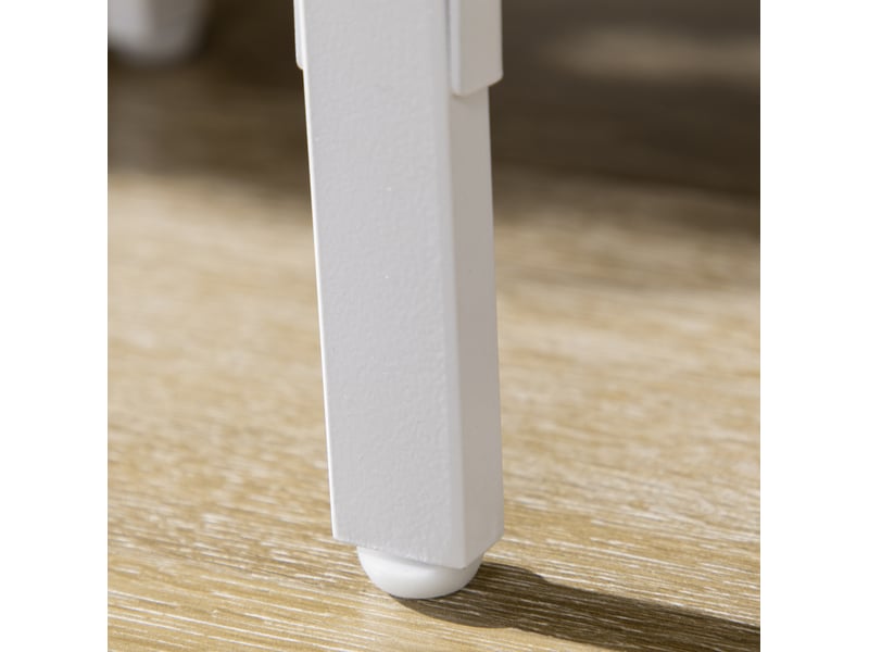  Lampadaire 43x39,5x162 cm avec deux tablettes métal blanc  - Conforama D