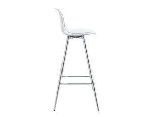 Lot de 2 chaises transparentes avec piètement en métal argenté
