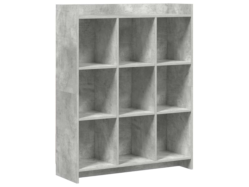  Bibliothèque, meuble de rangement salon gris béton 87,5 x 30 x 111 cm bois d'ingénierie  - Conforama A