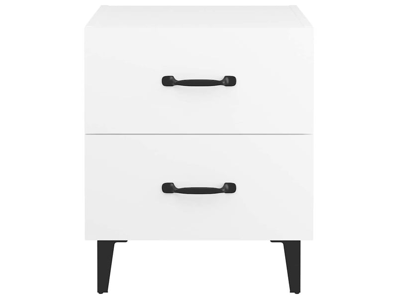  Lot de 2 tables de chevet - cabinet de chevet - table de nuit blanc 40x35x47,5 cm  - Conforama C