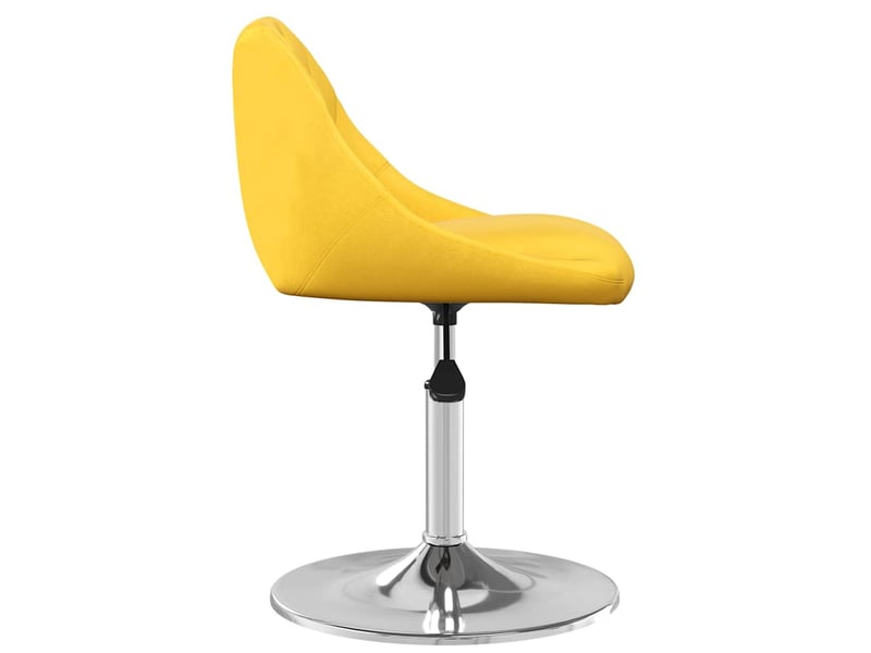  Lot de 4 chaises pivotantes à manger, chaises de cuisine jaune moutarde velours cf29958  - Conforama D