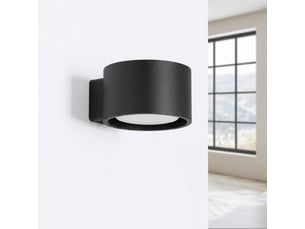 Applique murale modo 1 noir gx53 aluminium minimaliste 6x10x12cm