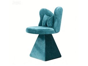 Chaise d'appoint avec dossier papillon, fauteuil pivotant, pour salon, chambre et chambre d'accueil, couleur bleu