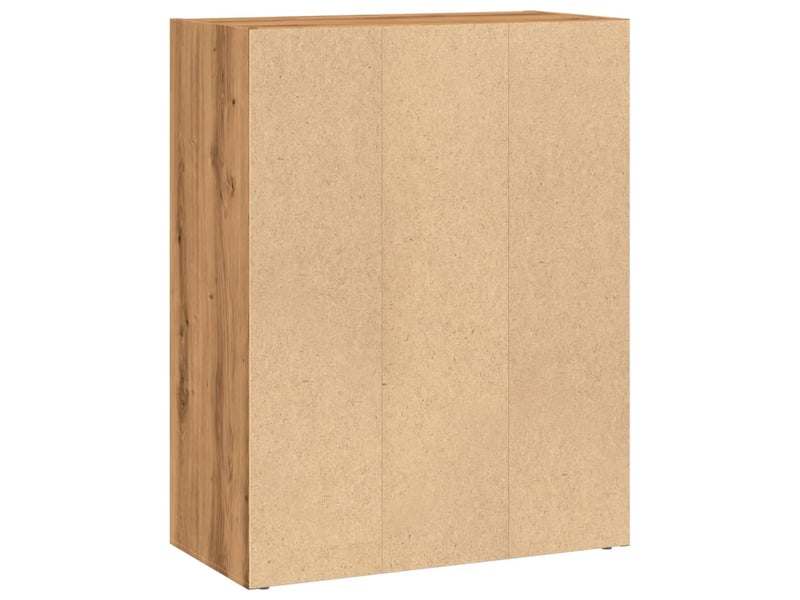 Bibliothèque, étagère de rangement chêne artisanal 60x30x77 cm bois d'ingénierie - Conforama E