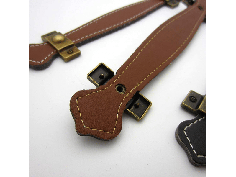  2 pièces de 128 cm de poignée de cuir pour tiroir vintage pour valise, poignée de cuir pratique, poignées pour tiroirs, armoires, portes, marron clair  - Conforama C