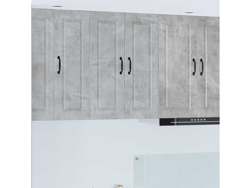  Meuble mural de cuisine, armoire de cuisine gris béton 60x31x80cm bois d'ingénierie  - Conforama B